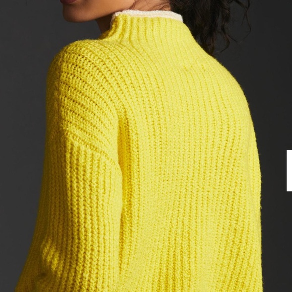 The Maeve Mock-Neck Color-Tipped Sweater - Picture 3 of 8